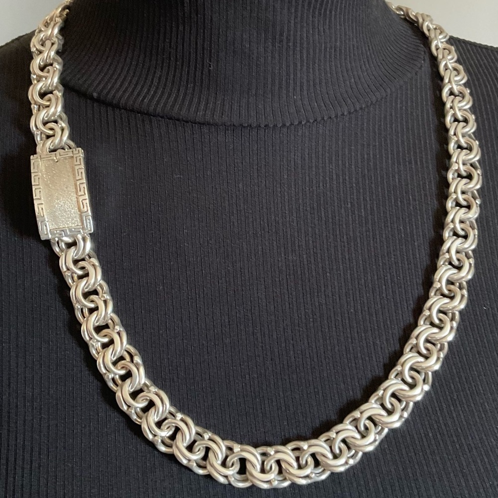 Men Custom Silver Necklace - image 5